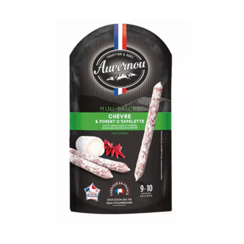 Carnaciori CHEVRE PIMENT ESPELETTE MINI STICK AUVERNOU 100g (23378)