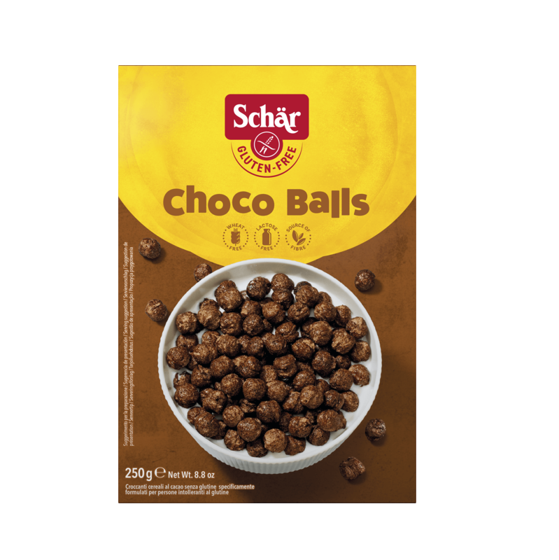 Cereale Gluten Free Dr. Schar CHOCO BALLS, 250 gr.