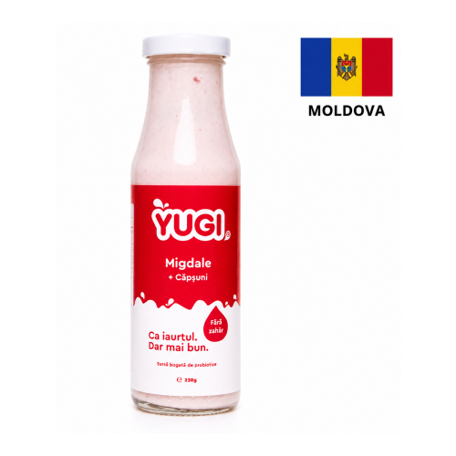 Preparat fermentat de migdale cu capsuni, 230g