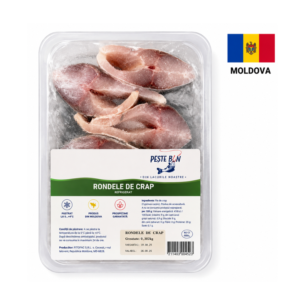 Peste Bun – Рондели (порционные куски) карпа, kg