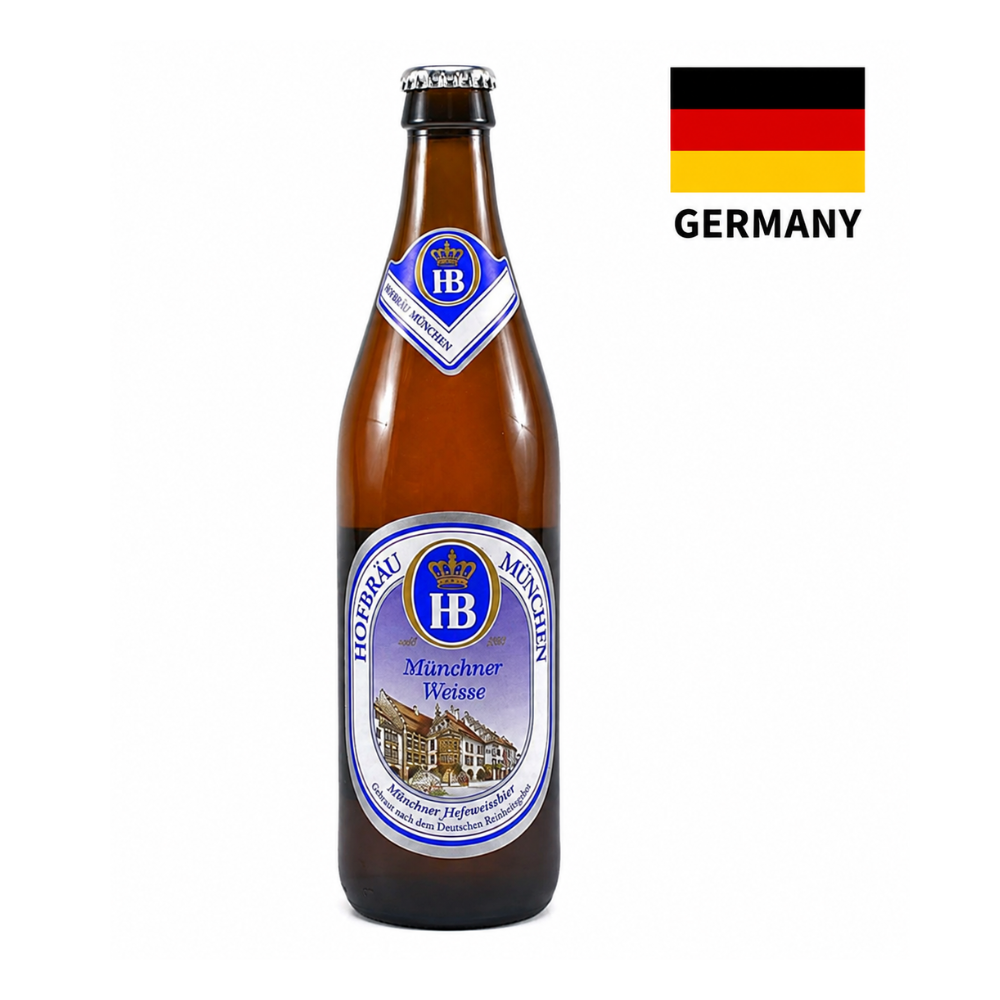 Bere blondă nefiltrată Hofbrau Muenchner Weisse alc 5.1% 0.5L 