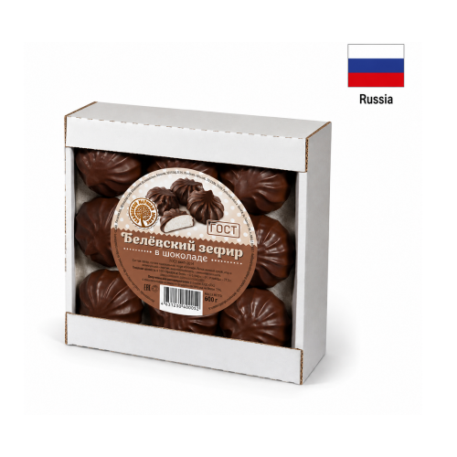 Zefir traditional in ciocolata "Belevsky product" 600g