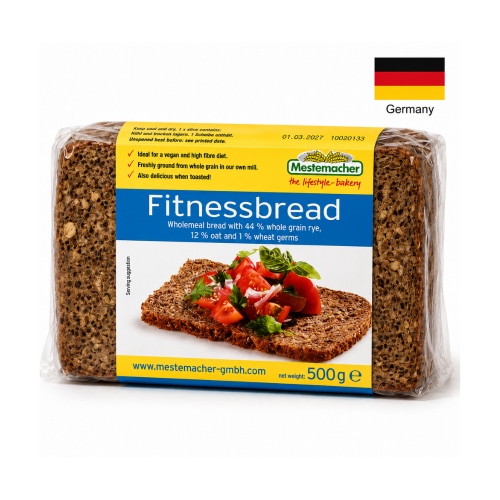 Piine integrala cu secara si ovaz Fitnessbread Mestemacher, 500 g