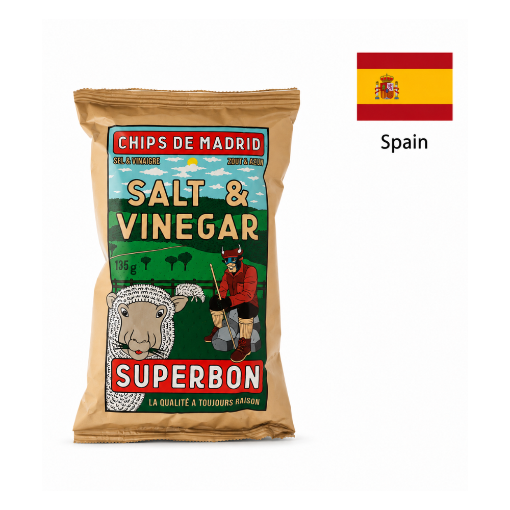 Chipsuri cu sare si otet SUPERBON 125g