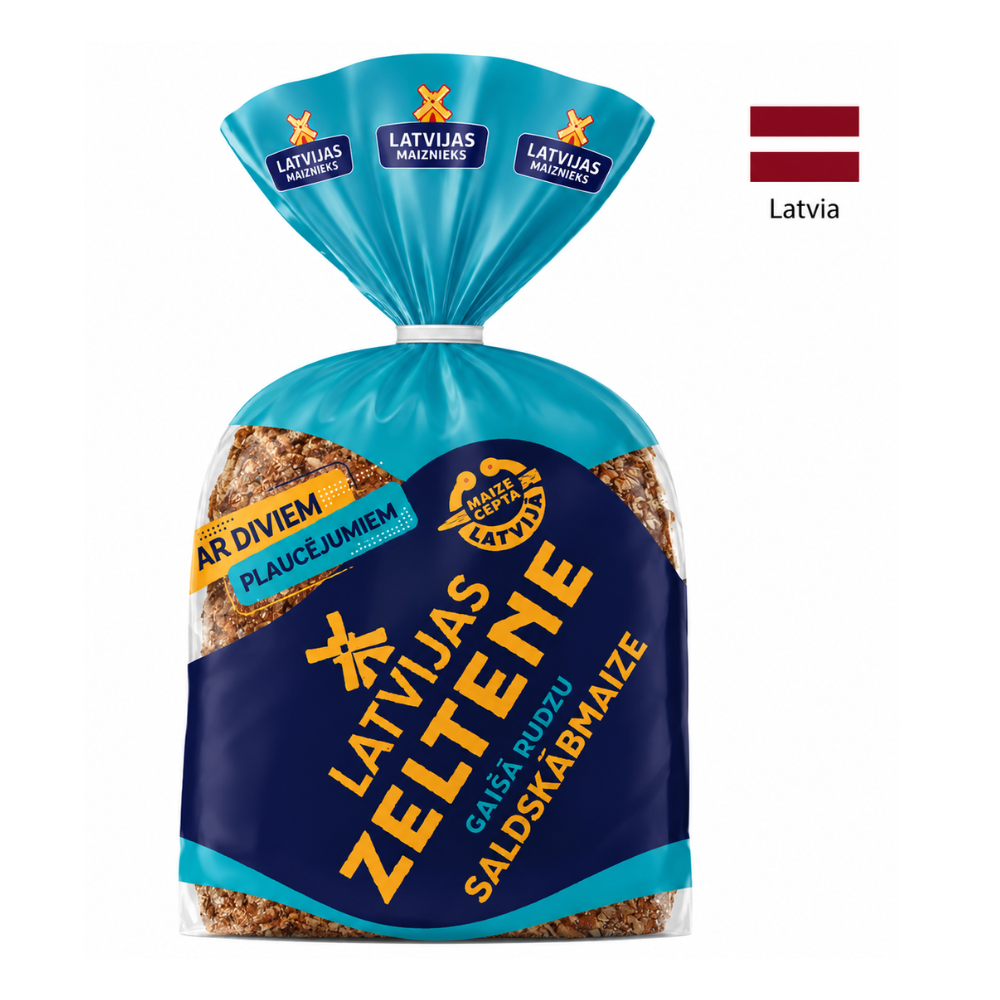 Цельнозерновой хлеб с семенами Latvijas Zeltene 390g