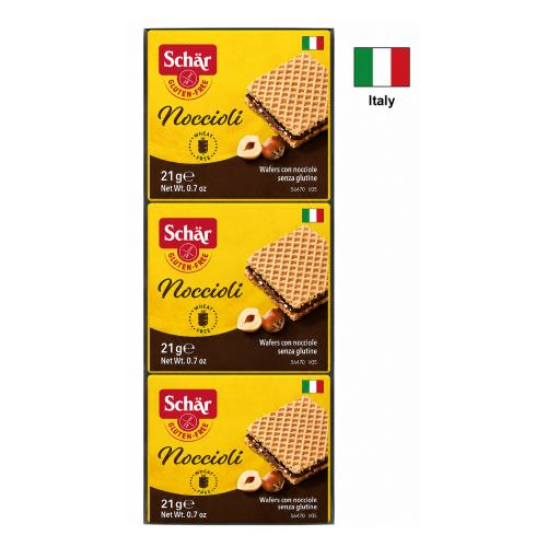 Napolitane  Gluten Free Dr. Schar cu crema de nuci, 63 gr.