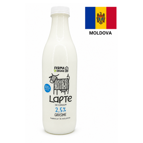 Lapte pasteurizat 2,5% "Ferma cu Origini"