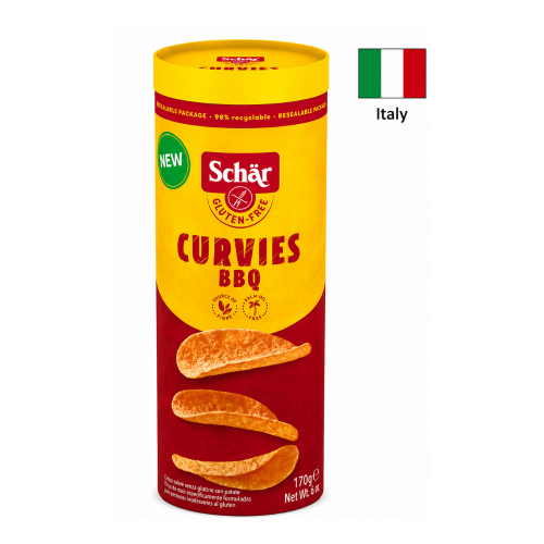 Cipsuri Gluten Free Dr. Schar Curvies BBQ, 170 gr.