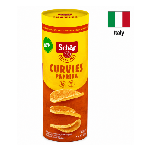 Cipsuri Gluten Free Dr. Schar Curvies PAPRICA , 170 gr.