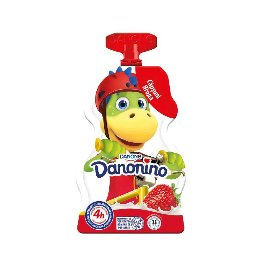Danonino Pounch căpșuni 2.8%, 70g