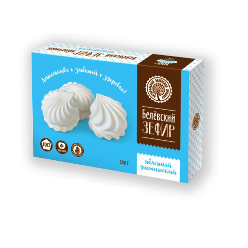 Zefir traditional "Belevsky product", dietic, 200 gr