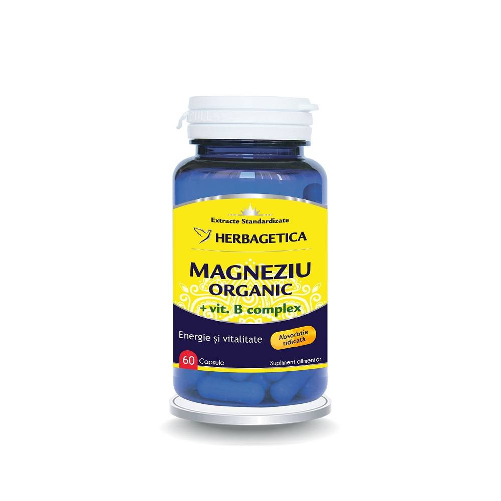 Magneziu Organic cu Vitamina B complex, 60 caps., Herbagetica