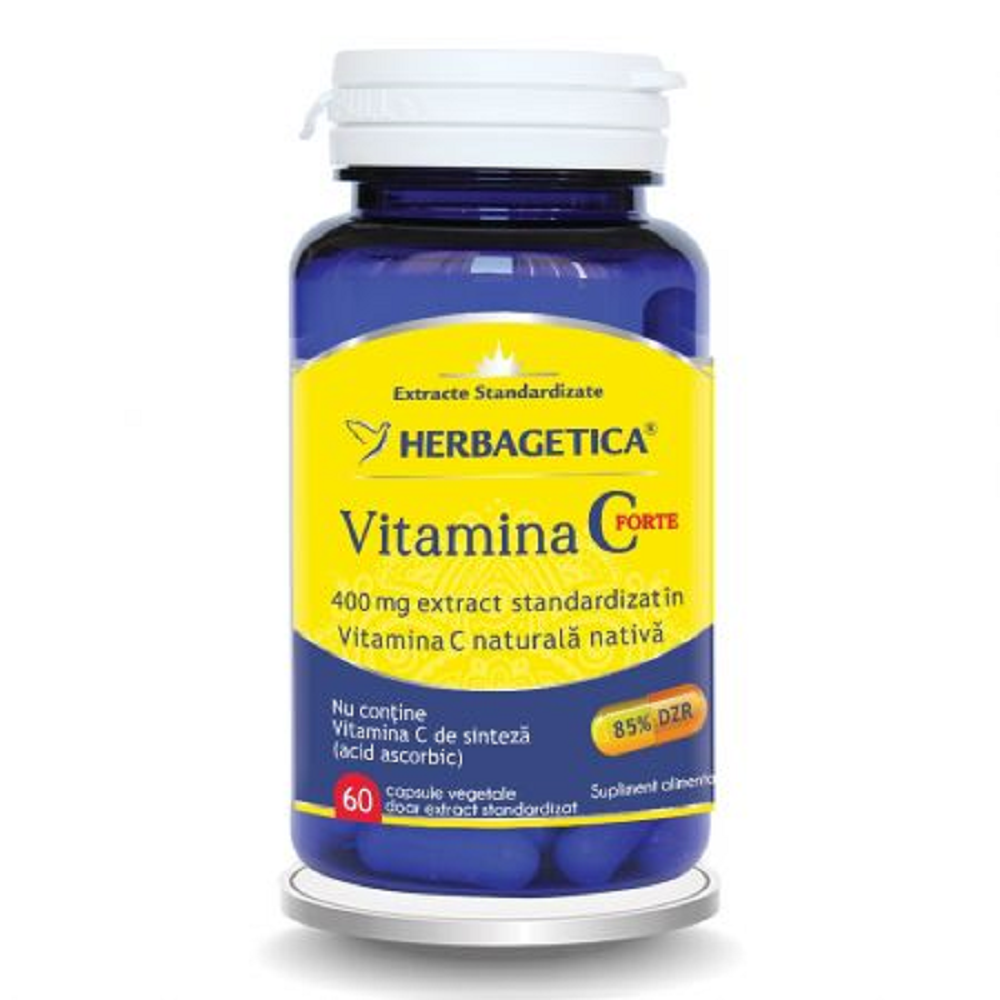 Vitamina C Forte 400 mg, 60 caps., Herbagetica