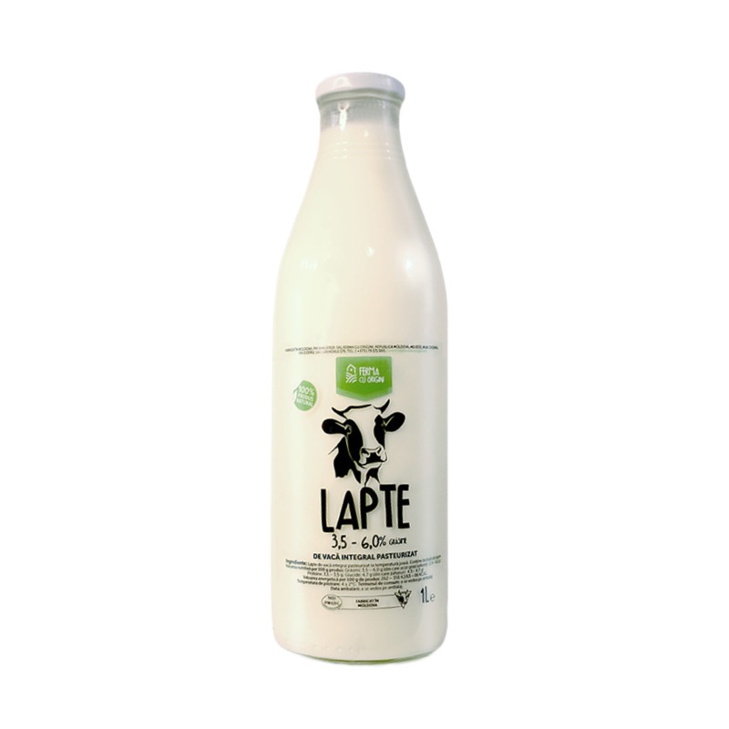 Lapte de vaca integral pasteurizat 1L, "Ferma cu Origini" image