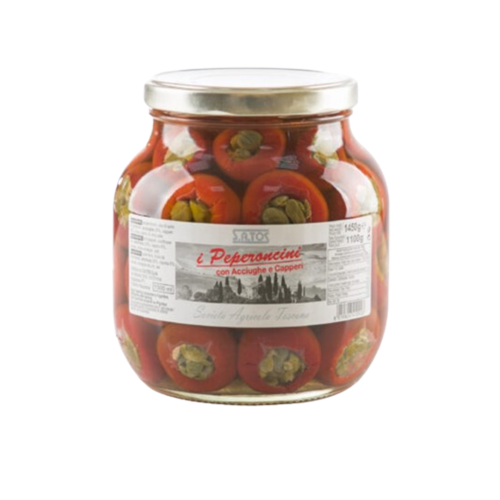 Ardei cu ricotta si capera  SATOS 1.45 kg (1.1 kg)