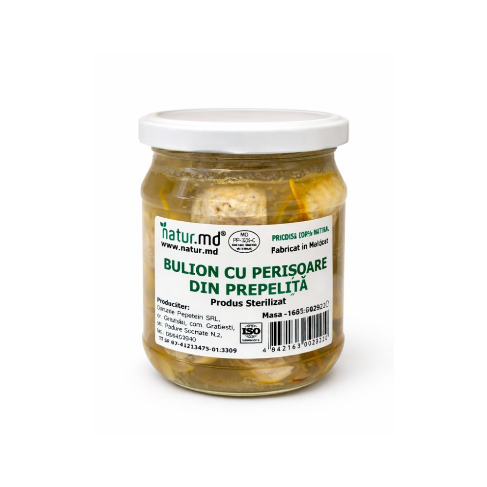 Bulion cu perisoare din prepelita, 430gr