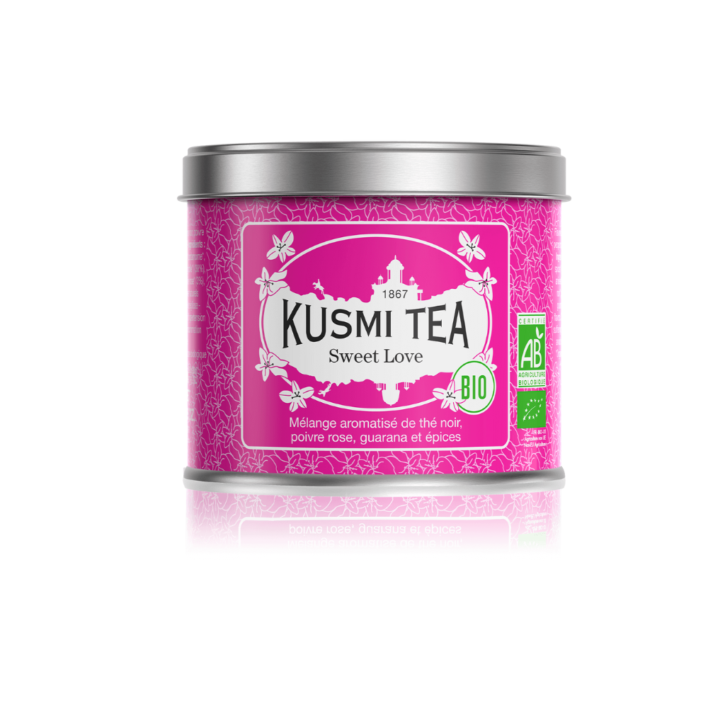 139160, TEA KUSMI SWEET LOVE TIN BIO 100G, buc