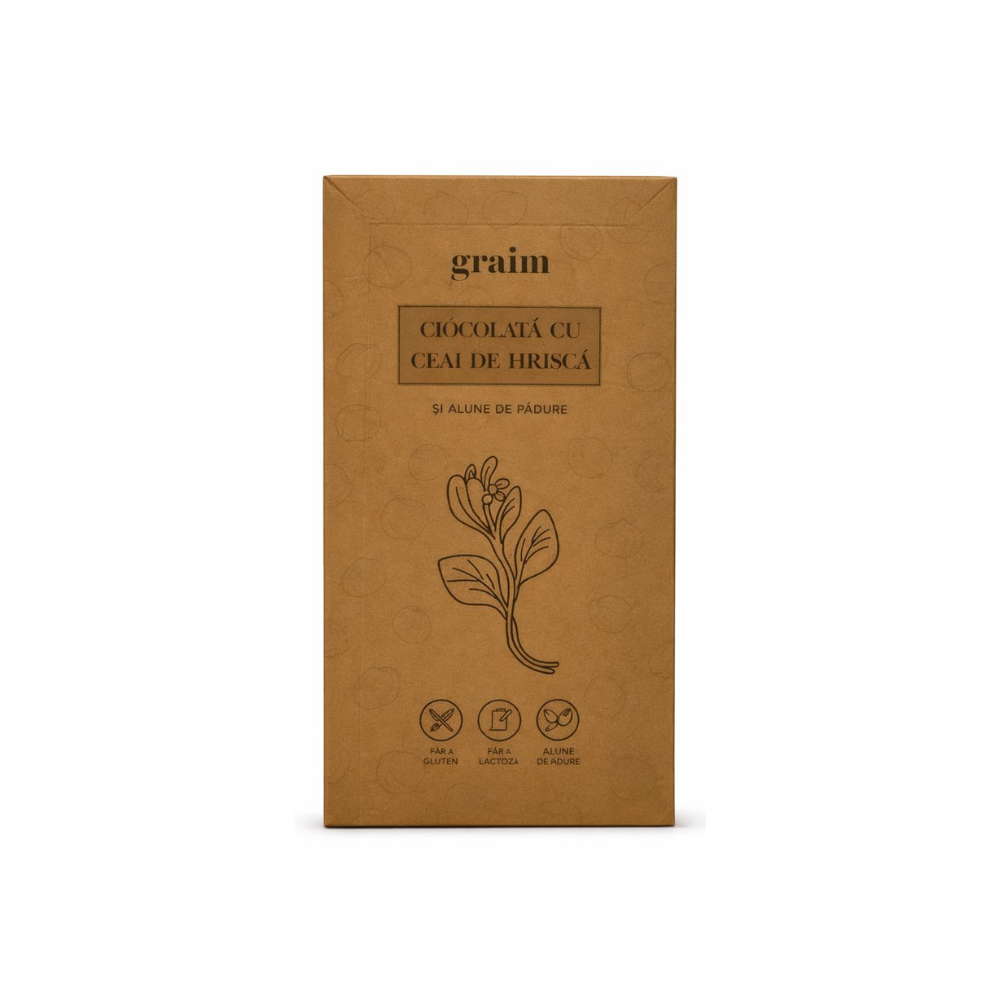 Ciocolata Graim cu ceai de hrisca si visine liofilizate,30g