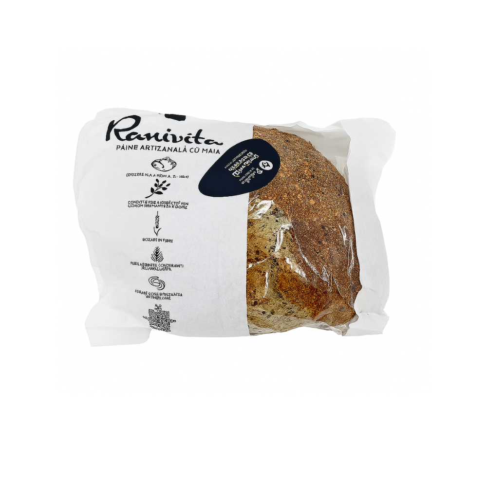 Piine cu seminte de in fara drojdii 650gr