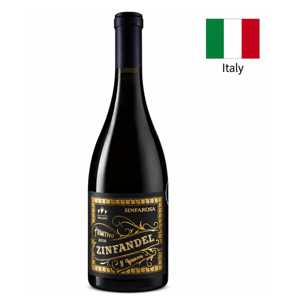 Vin Primitivo di Manduria Zinfandel FELLINE, rosu demisec, 750 ml