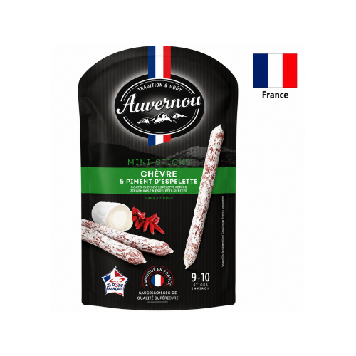 Carnaciori CHEVRE PIMENT ESPELETTE MINI STICK AUVERNOU 100g (23378)