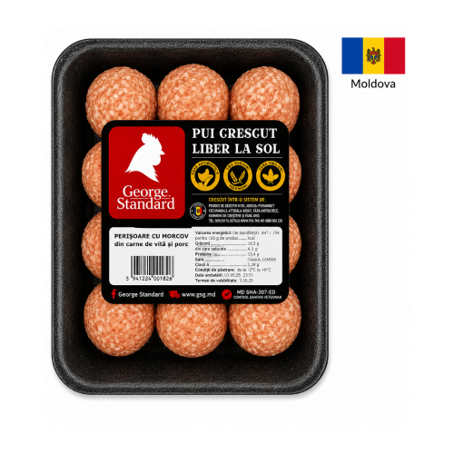 Perisoare cu morcov din carne de vita si porc 570gr