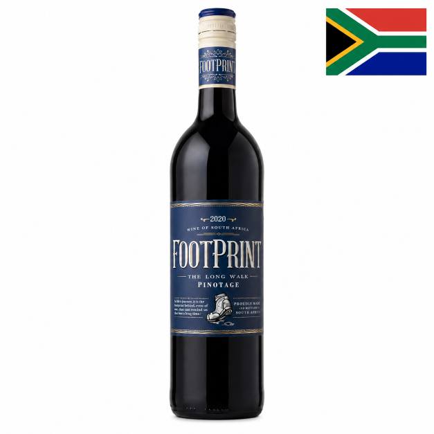 Vin Pinotage Footprint The Long Walk South Africa , rosu sec, 750ml