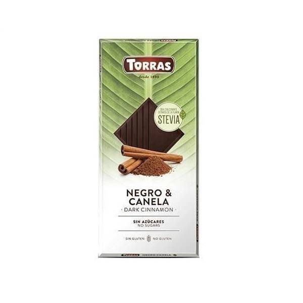 Ciocolata neagra cu stevia si scortisoara 125 g