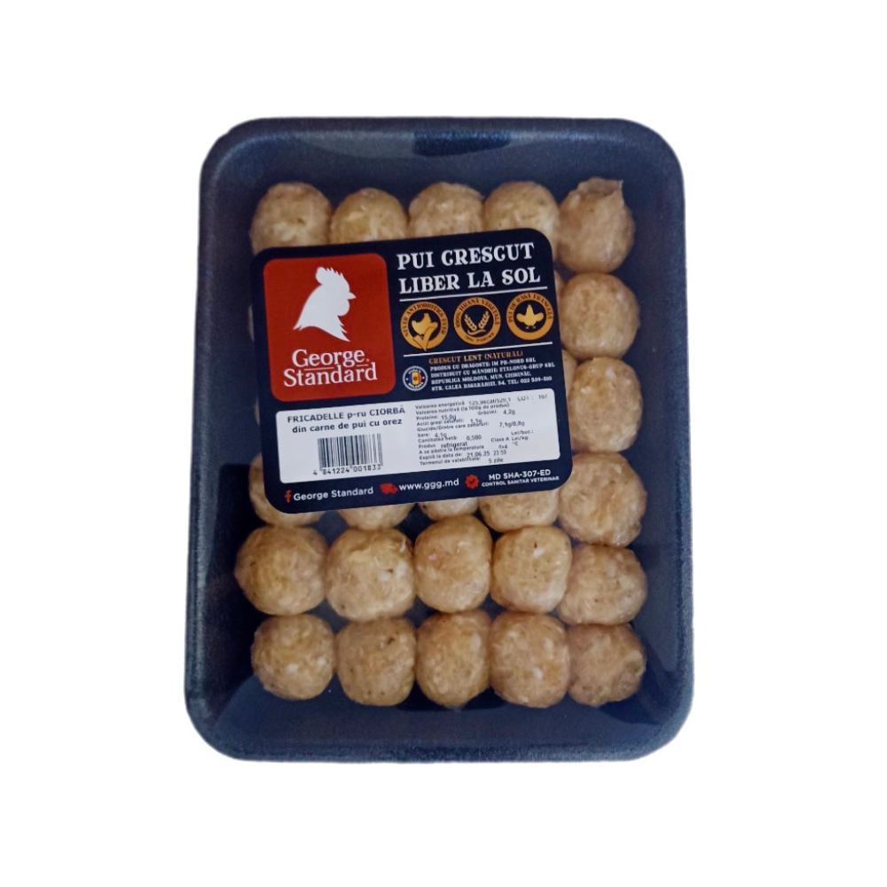 Fricadelle de ciorba din carne de pui si orez 500gr