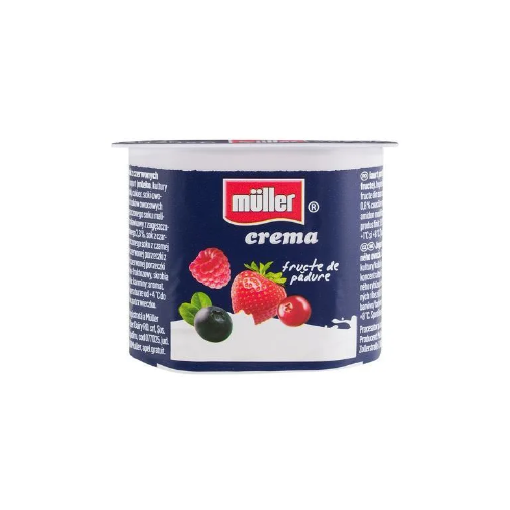 Iaurt MULLER CREMA Fructe Padure 125g