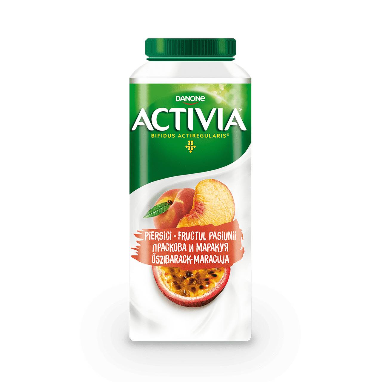 Йогурт ACTIVIA питьевой с персиком и маракуйя 0,8% 320g image