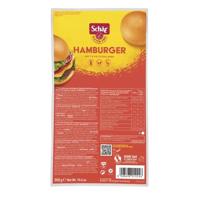  Hamburger Gluten Free Dr. Schar, 300 gr.