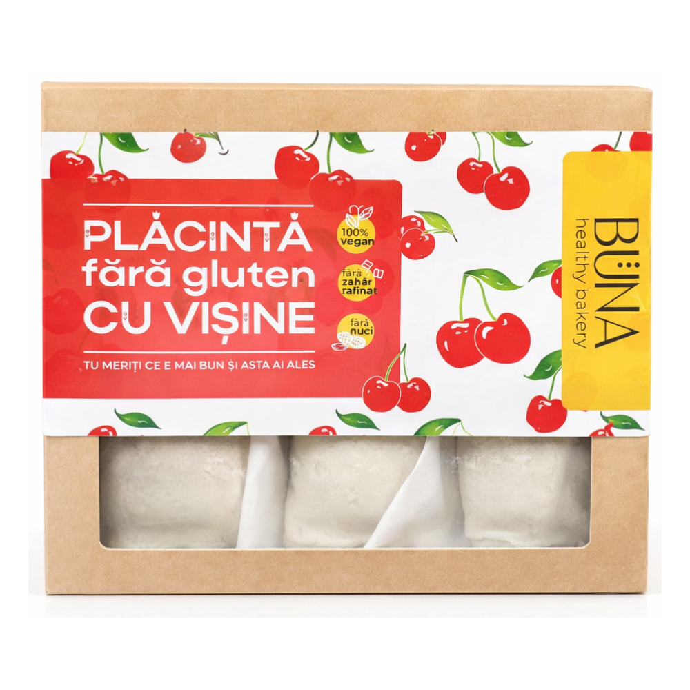 Placinta cu visina f/gluten 550 gr,buc