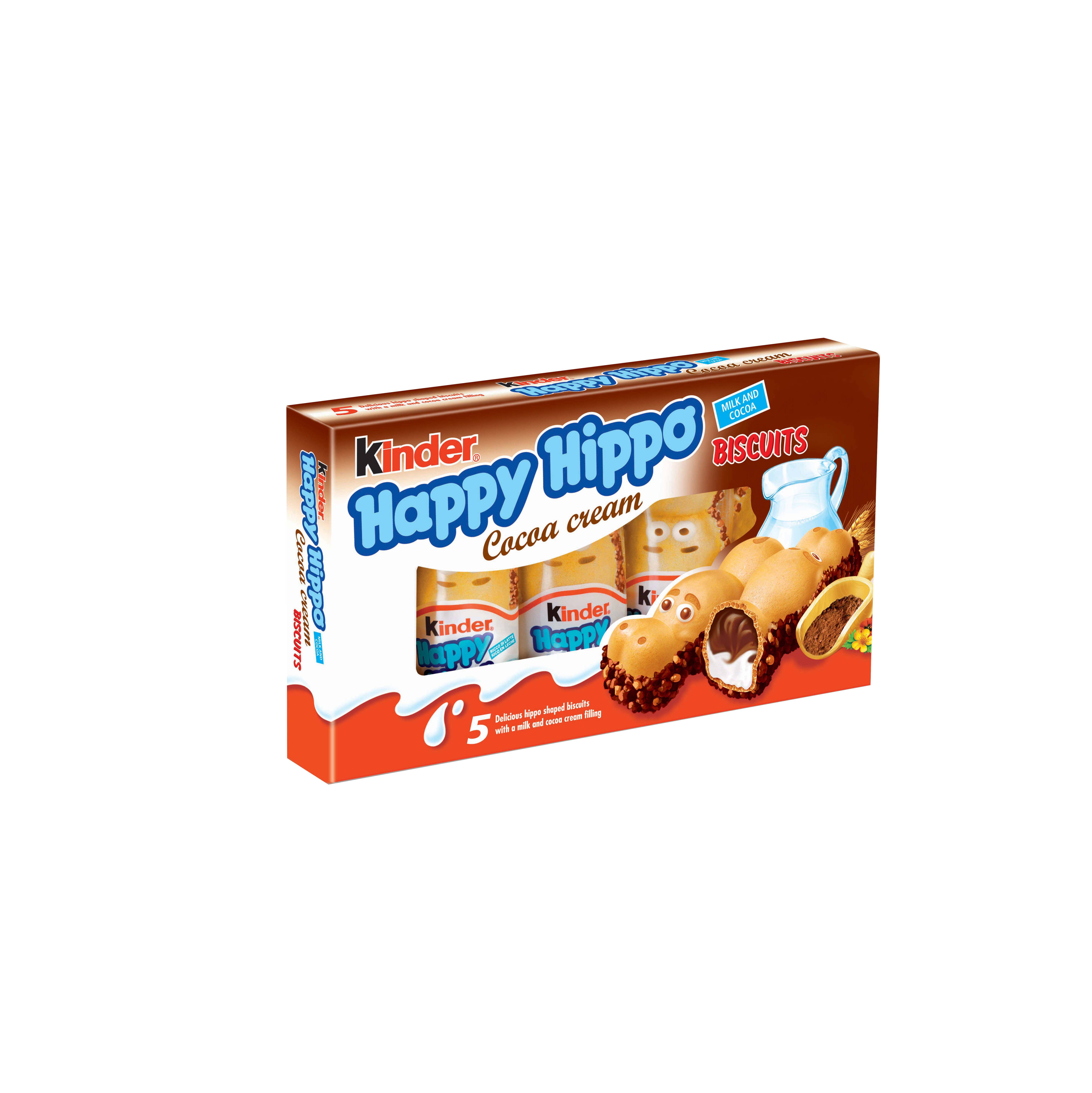Napolitană Kinder Happy Hippo Cacao, 5*20.7g