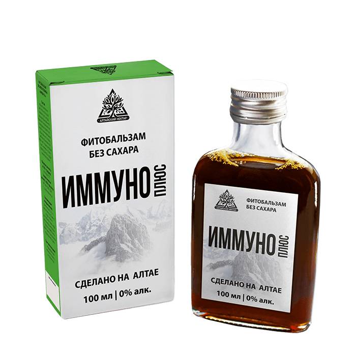  Безалкогольный бальзам "Иммуно +", Алтайский Нектар, 100 мл image