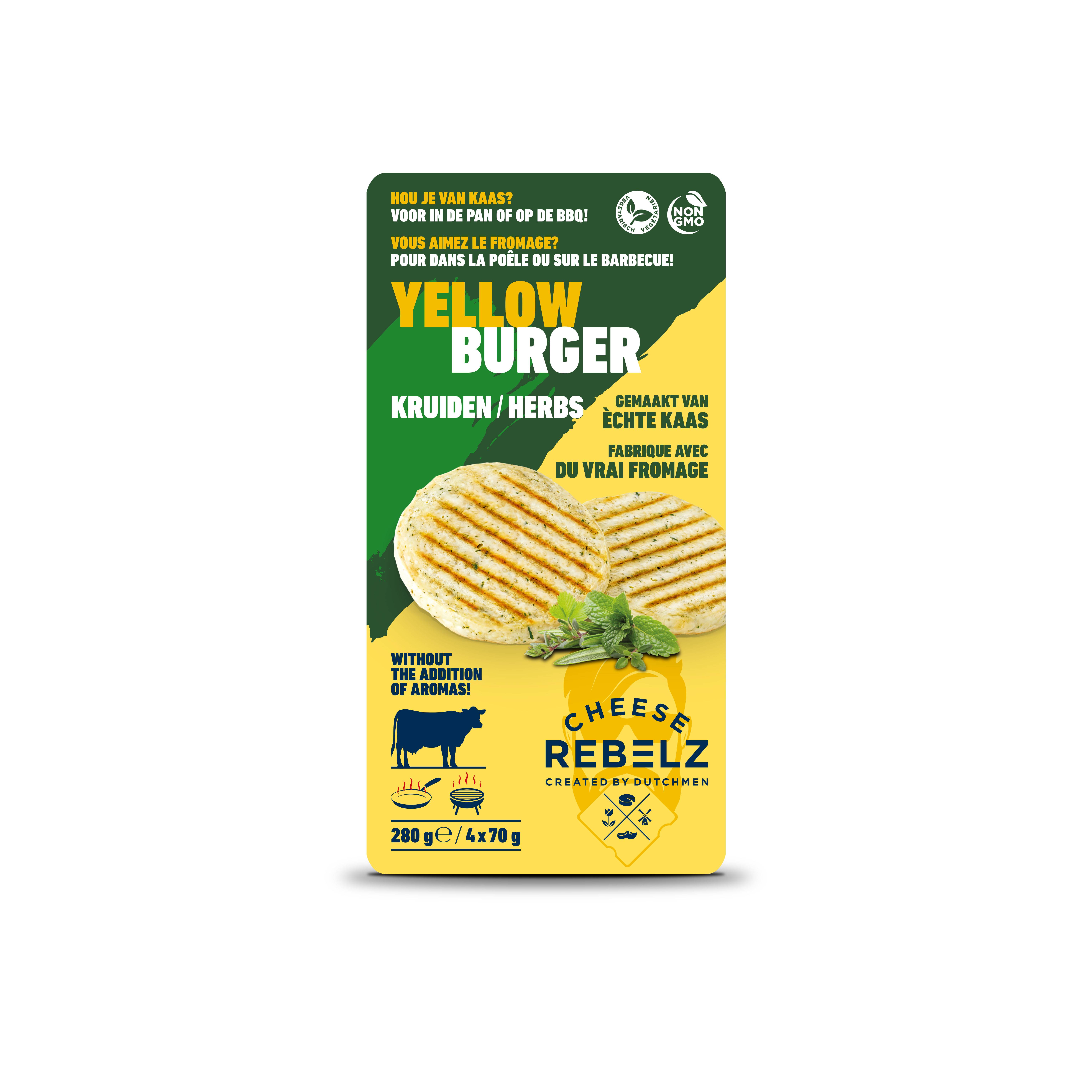 Dairy prod 45% yellow burger herbs crt 280 gr. image