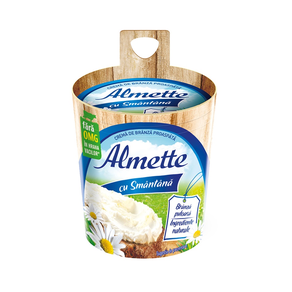 Cremă de brânză Almette Smîntînă 250 g, HOCHLAND