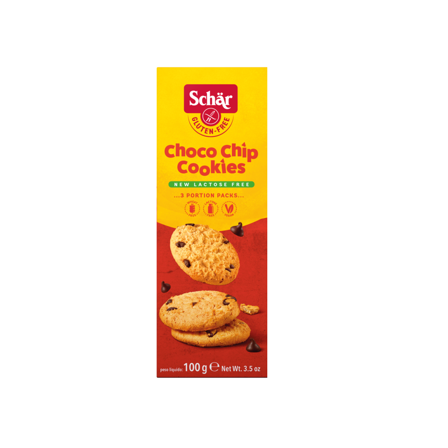 Biscuiți fără gluten Choco Chip Cookies 100 g, DR. SCHAR