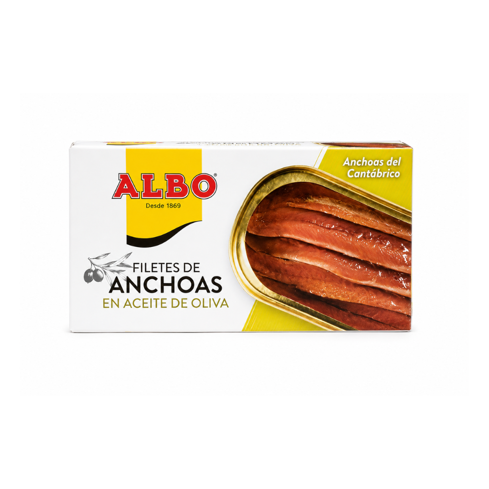File de ANCHOUS in ulei de olive ALBO   48g  