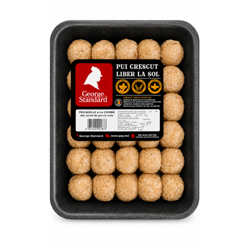 Fricadelle de ciorba din carne de pui si orez 500gr