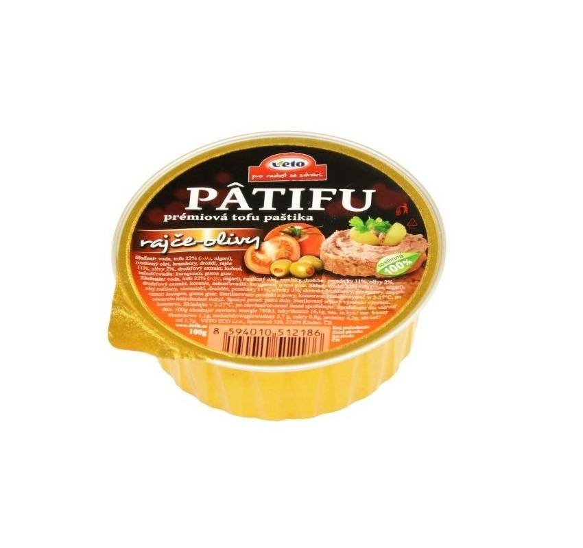 Pate vegan " Patifu " cu olive si tomate 100 g