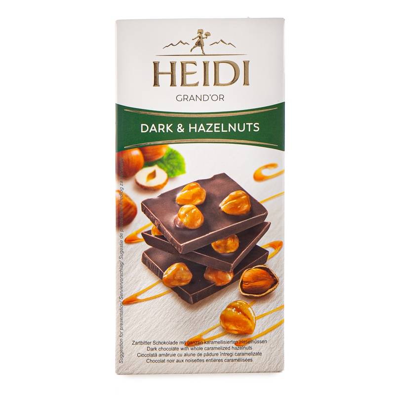 Шоколад GRANDOR Hazelnuts Dark Heidi 100гр image