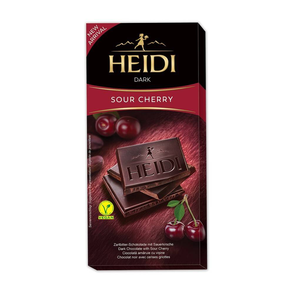 Ciocolata DARK Sour Cherry Heidi 80g