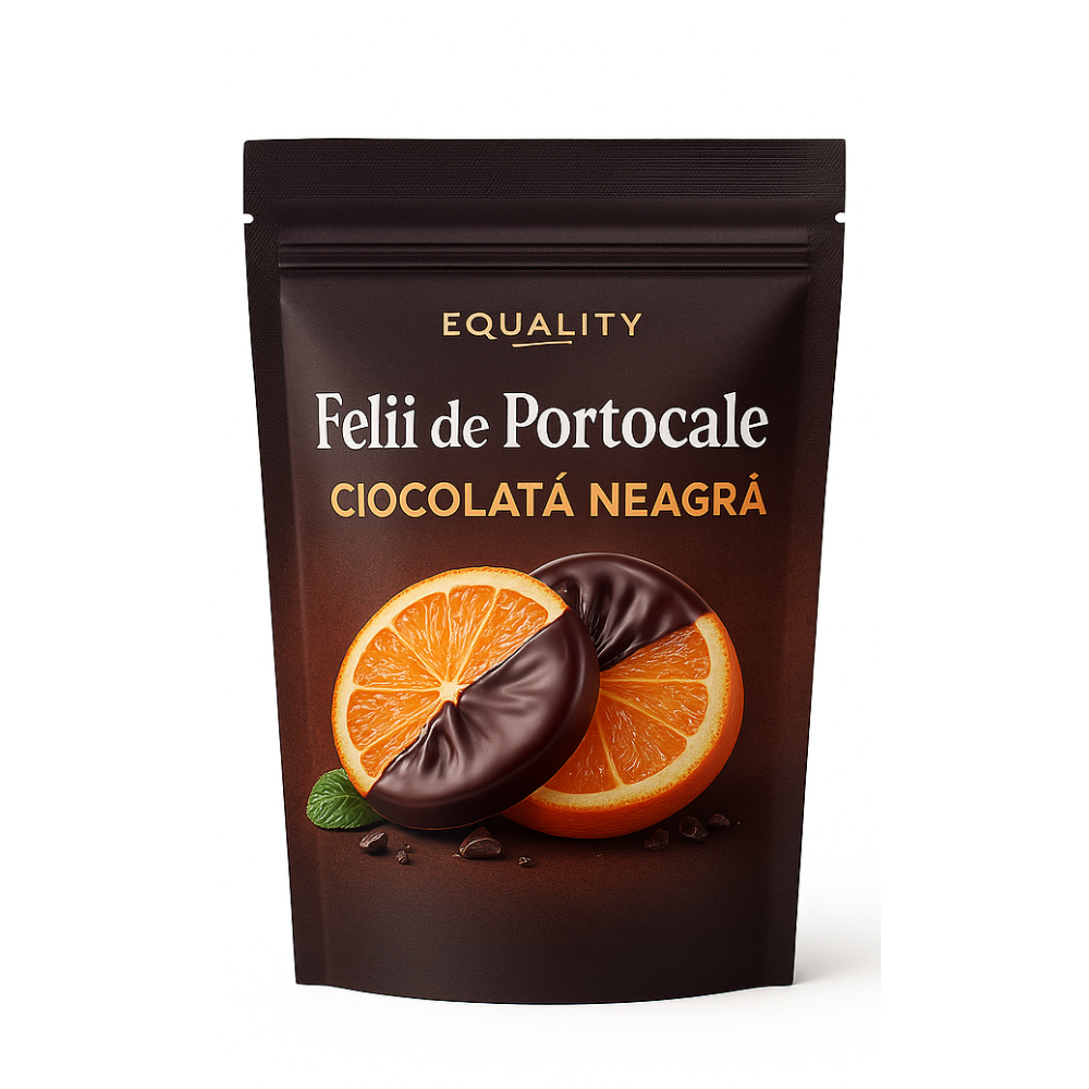 Felii de portocale in ciocolata neagra Seria Equality