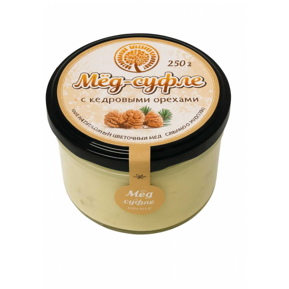 Sufleu din miere cu nuci de pin, 250 gr