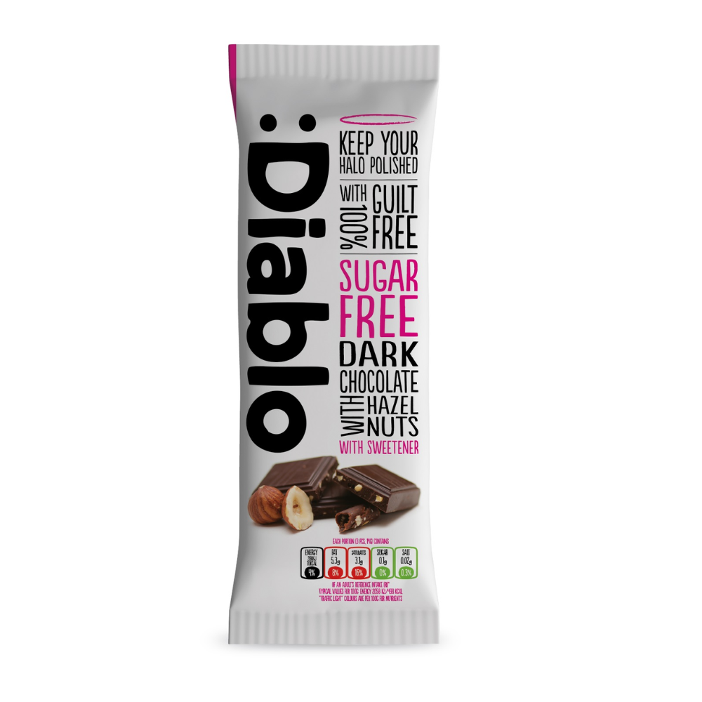 Ciocolata cu alune Fara Zahar DIABLO 75g