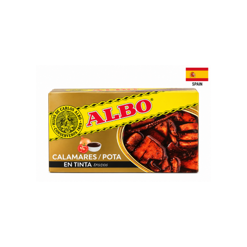Кальмары в чернильном соусе ALBO, 112 г