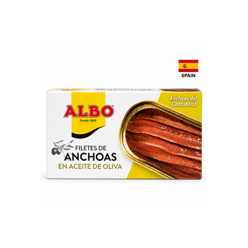 File de ANCHOUS in ulei de olive ALBO   48g  