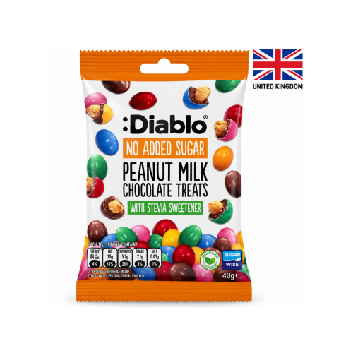 Alune in ciocolata glazurata Fara Zahar DIABLO 40g