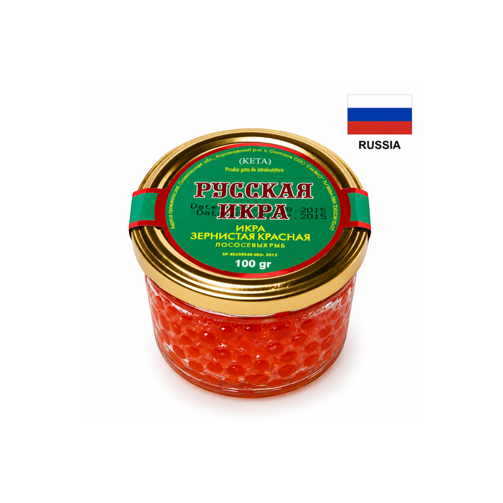 Икра лососевая 100гр, РУССКАЯ ИКРА image